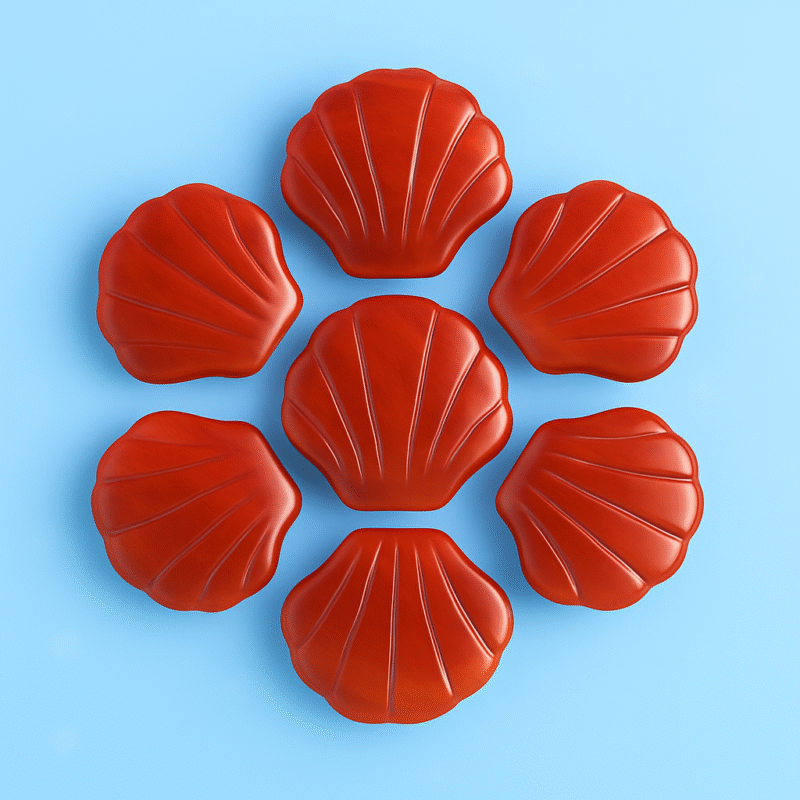 Red Agate Muschel