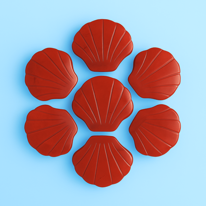 Red Jasper Muschel